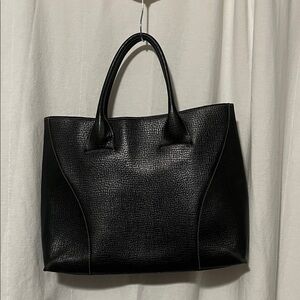 Loewe Black Vintage Leather Tote with Gold Hardware